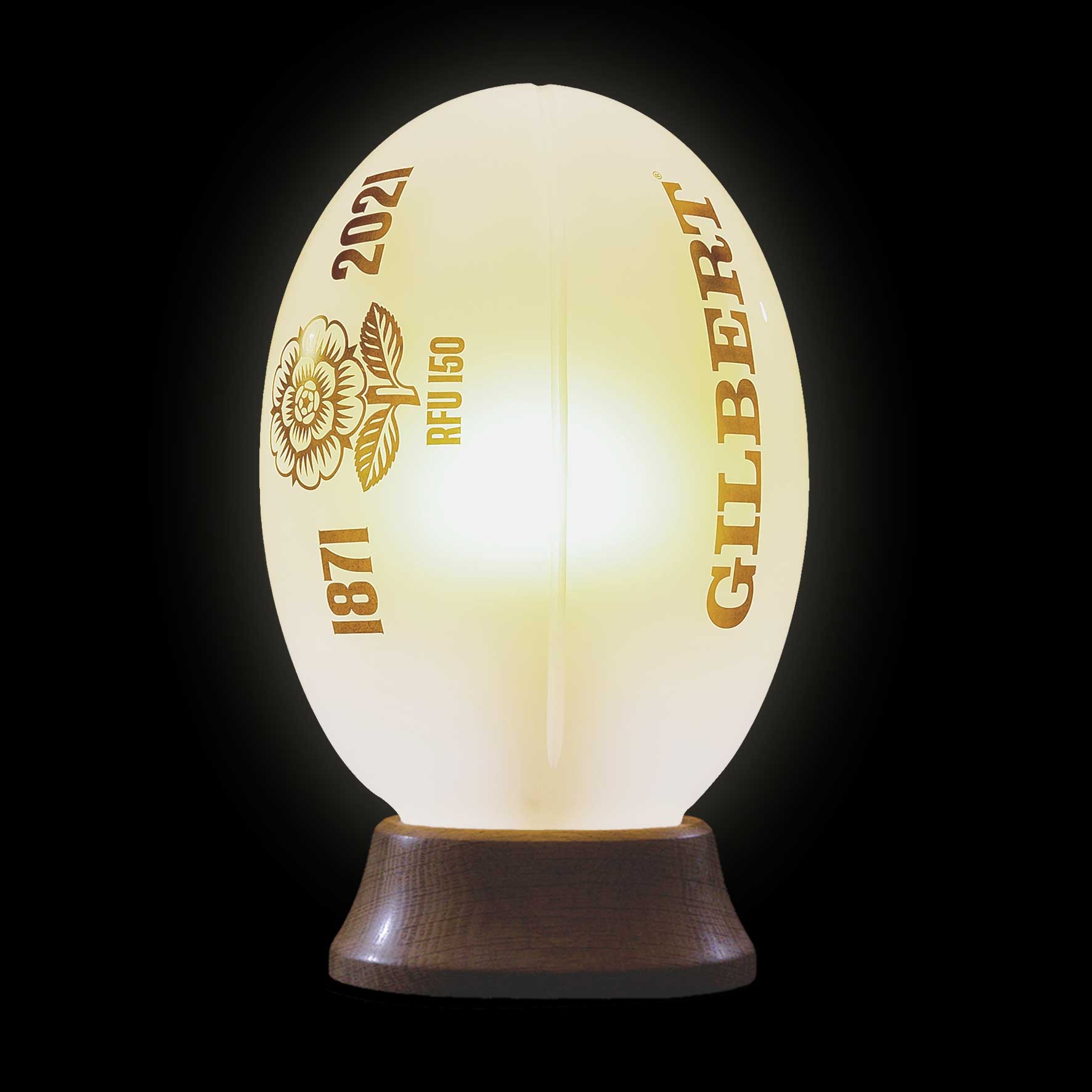 Crystal Rugby Ball Light RFU 150th Anniversary Gift