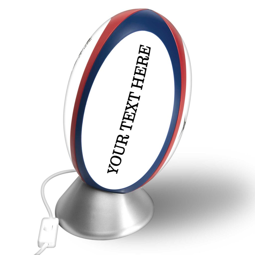 The Personalised England Rugby Ball Light The Perfect Gift for a