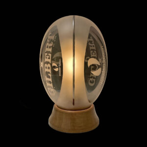 The Crystal Rugby Ball Light Wooden Spoon