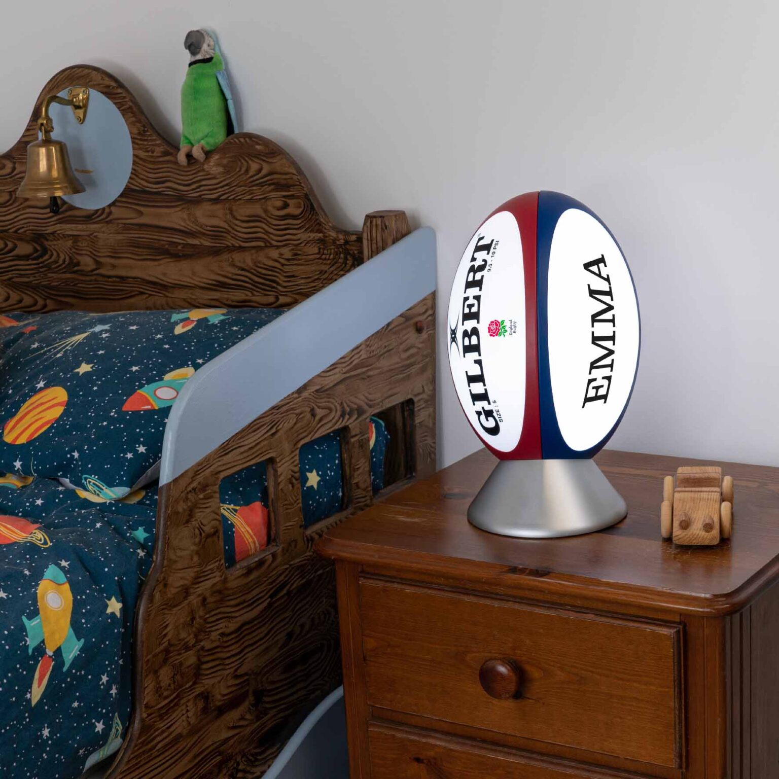 The Personalised England Rugby Ball Light The Perfect Gift for a