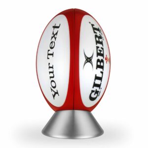 Personalised Welsh Rugby Ball Light