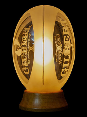 Crystal Rugby Ball Light