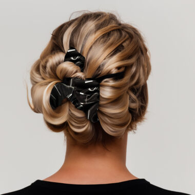 Rugby Scrunchie Black and White Rugby Gifts Scrunchie