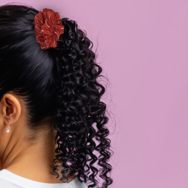 Rugby Scrunchie Red and White Rugby Gifts Scrunchie
