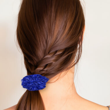 Rugby Scrunchie Blue and White Rugby Gifts Scrunchie