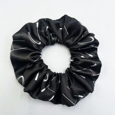 Rugby Scrunchie Black and White Rugby Gifts Scrunchie
