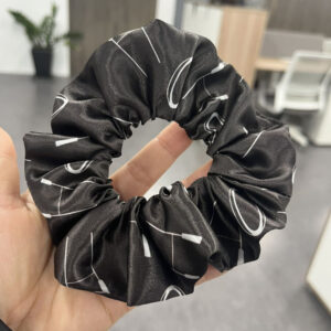 Rugby Scrunchie Black and White