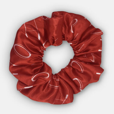 Rugby Scrunchie Red and White