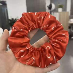 Rugby Scrunchie Red and White